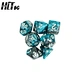 polyhedral dice set  dnd dice set acrylic  custom marbled dice